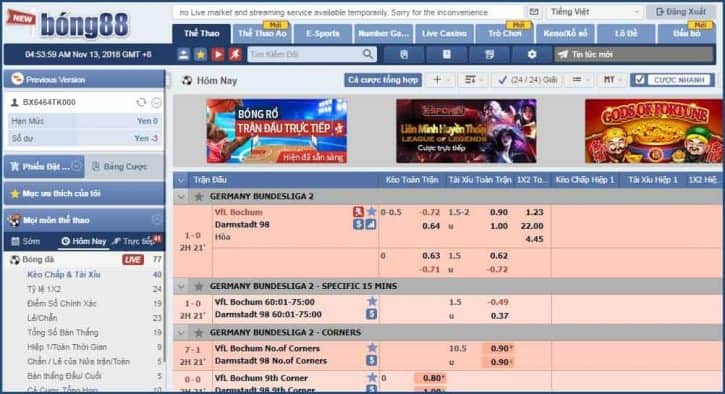 bong-88 login - giao dien khi dang nhap bong-88