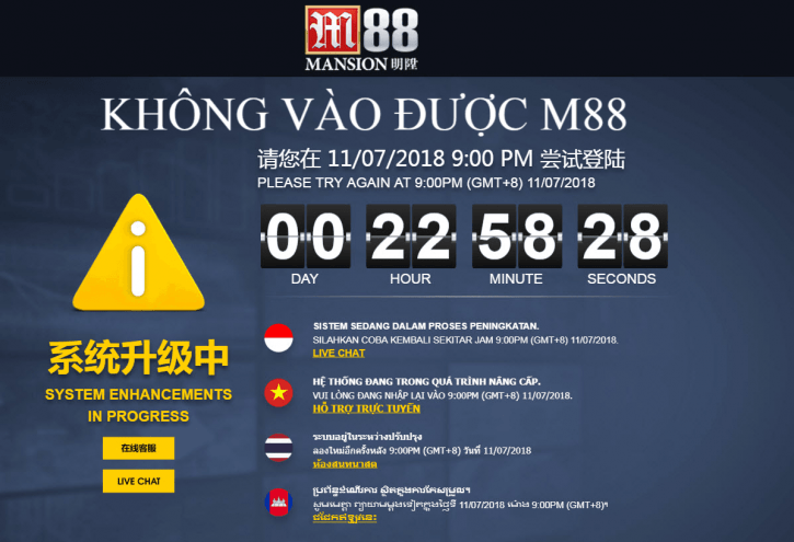 M88 khong vao duoc - Tai sao ly do la o dau?